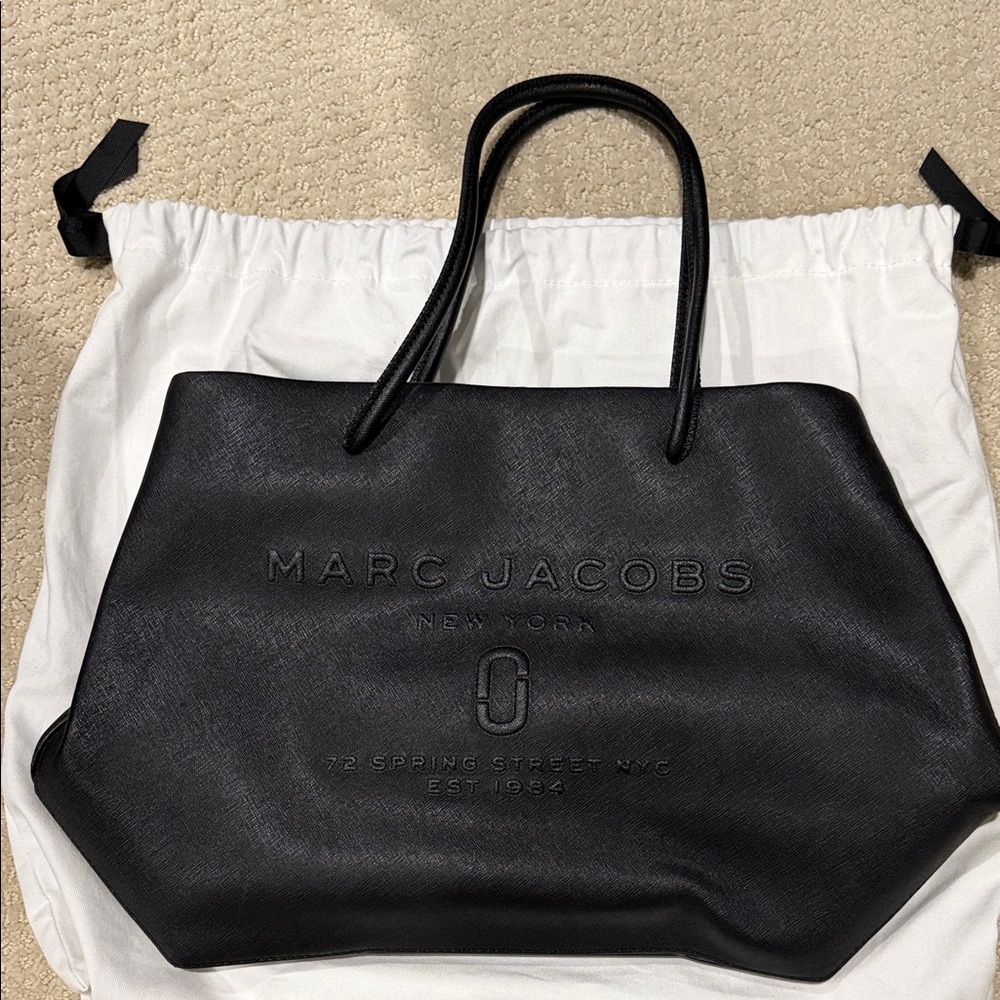 Marc Jacobs Black Embossed Tote